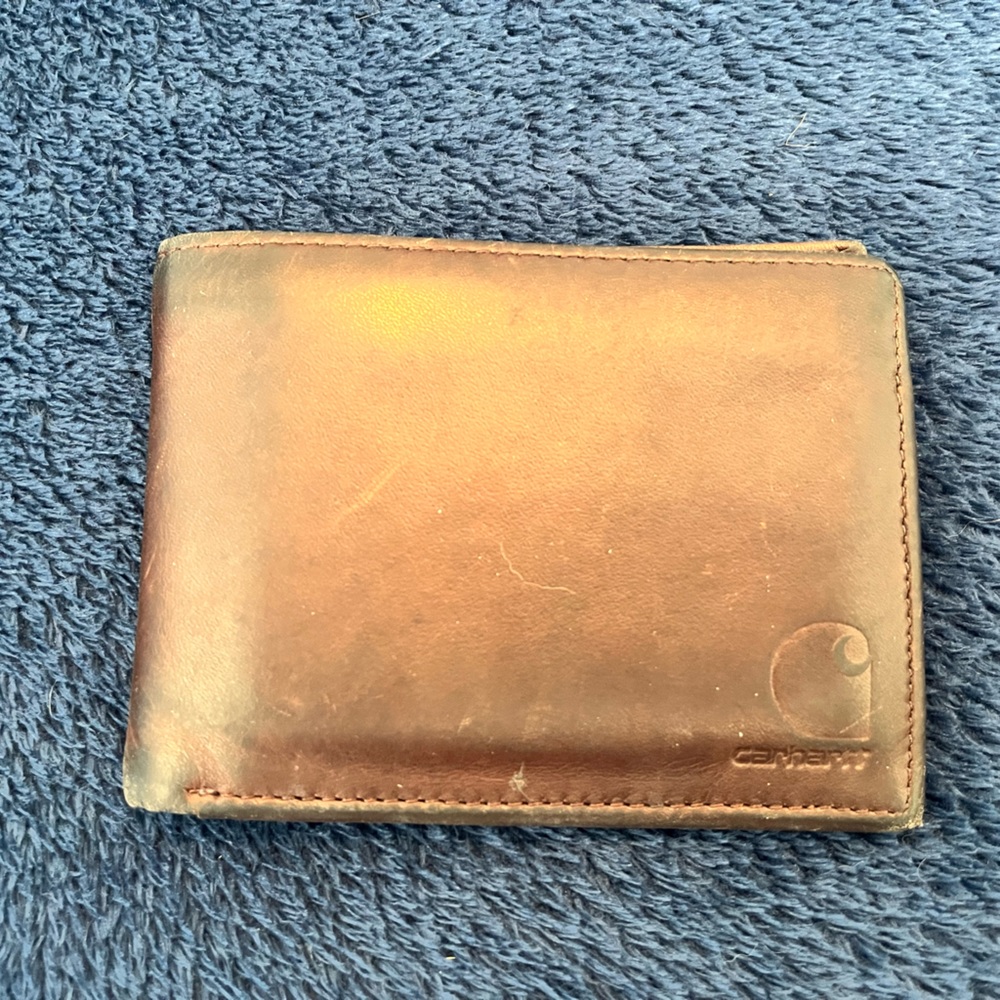 Brown genuine leather Carhartt wallet
